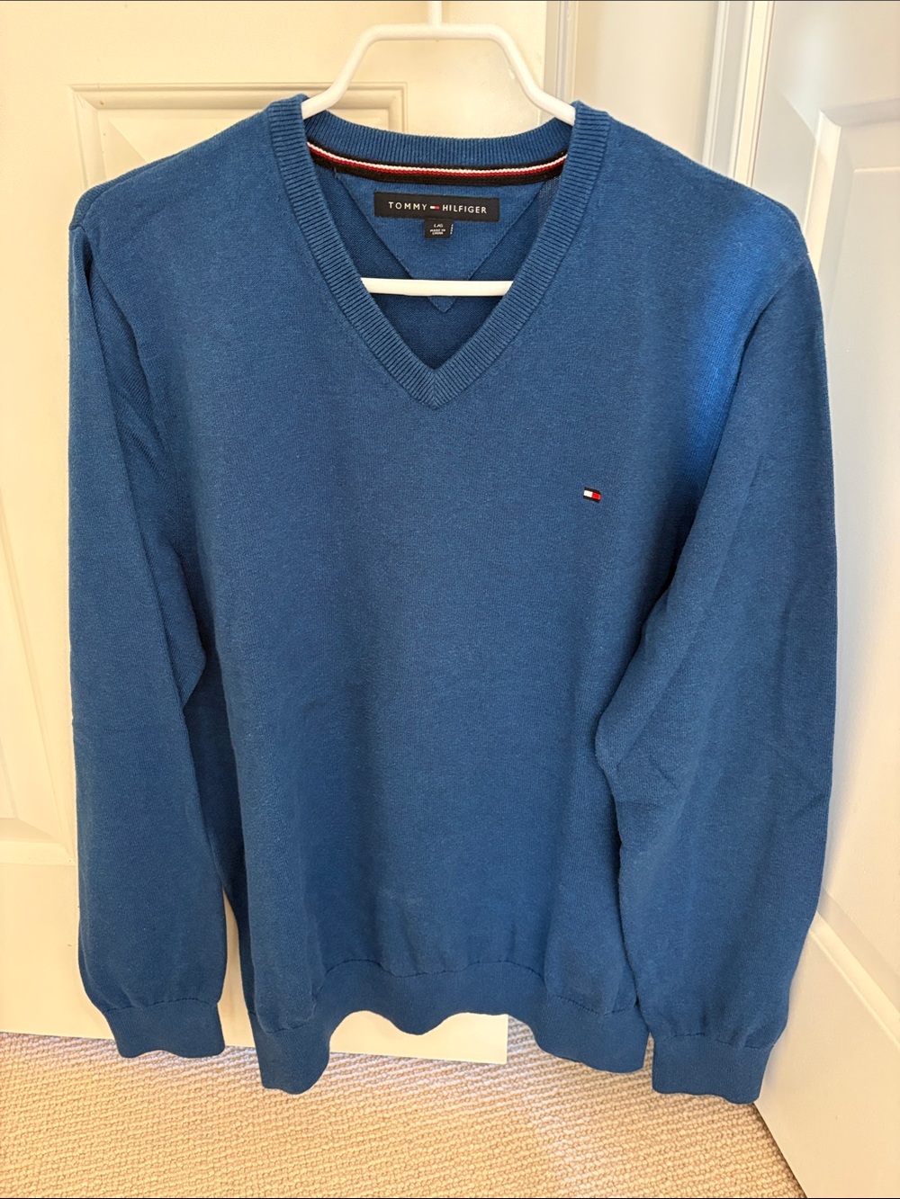 Tommy Hilfiger Men's Royal Blue V-Neck Sweater